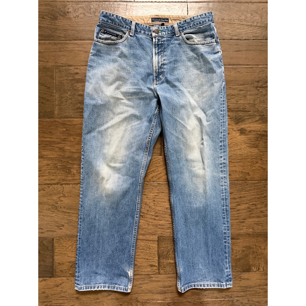 Tommy Hilfiger Men's Blue Denim Jeans Size 35/30 Y2K Athleisure